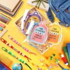 Suncalla 984 Pcs 24 Set Back to School Keychain Making Kit DIY Bead Craft | - Image 3