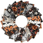 HunnmingRe 20 Pcs 10''x10'' Halloween Quilting Fabric Square Spooky Gothic - Image 7