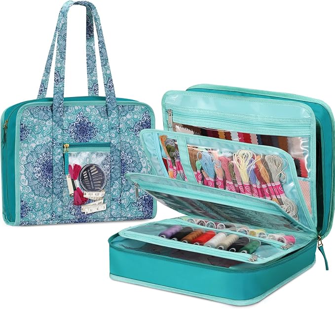 FINPAC Sewing and Craft Supplies Storage Tote, Large Capacity Travel Packing by FINPAC