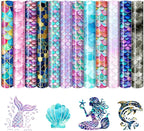 HTVSTD Fish Scale HTV Heat Transfer Vinyl 12 Sheets 12×10in Iron on Vinyl | by CraftingEveryday