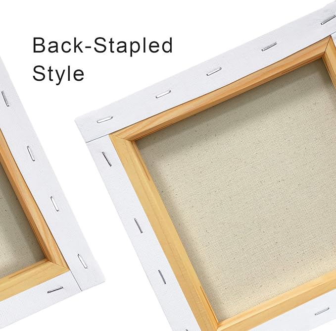 PHOENIX Stretched Canvas for Painting 8x8 Inch/7 Value Pack, 8 Oz Triple Primed - Image 4