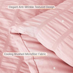 MUXHOMO 7 Pieces King Comforter Set, Seersucker Bed in a Bag King Size - Image 6