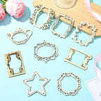 18 pcs 9 Styles Hollow Pyrography Theme Unfinished Blank Wood Cutout Charms - Image 6