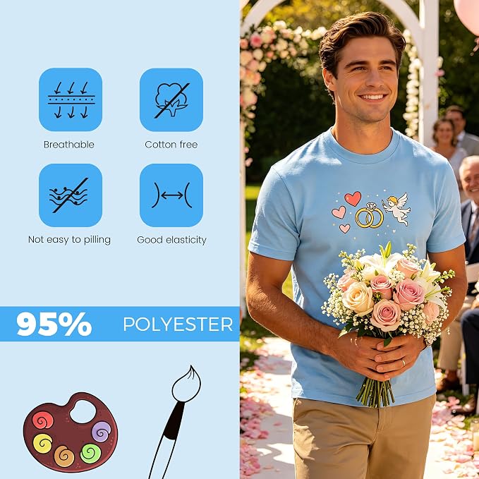 Joyclub 5 PCS Unisex Sublimation Blanks Bulk Polyester T Shirts - Image 5