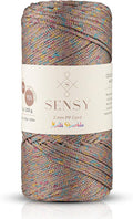 Sensy Premium 2mm 251 Yards Sparkle Polyester Rope 90% Polypropylene 10% by SSENSY
