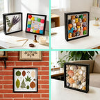 VOKOY 2 Pack 8" x 8" Shadow Box Frame, Wooden Black Hollow Photo Frame - Image 7