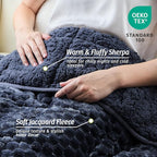 Wemore Fleece Weighted Blanket for Adults, Dual Sided Cozy Soft Sherpa Heavy - Image 2