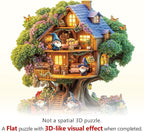 Elf Tree House Puzzles Adults Gifts Wooden 240 Pieces 13.4 * 12.9in - Image 9