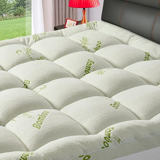 PATSBA Premium Viscose Made from Bamboo Twin XL Size Mattress Topper, 1200 GSM by PATSBA