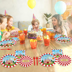 200pcs Circus Party Plates Napkins Forks Carnival Themed Party Tableware Set - Image 6