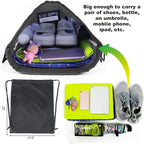 BeeGreen Black and Royal Drawstring Backpack Bags Bulk 2 Pack X-Large 22.4" L x - Image 2