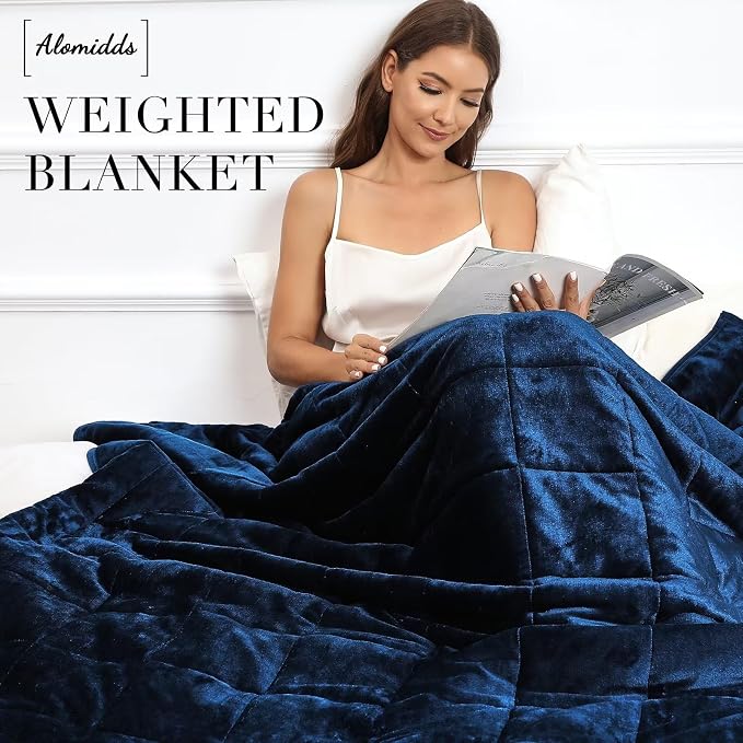 Alomidds Weighted Blanket Queen Size 20lbs 60x80 inches, Sherpa Weighted - Image 3