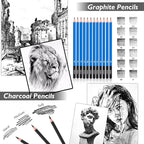 Caliart 176PCS Art Supplies Sketching Kit, 100 Sheets 3-Color Sketch Book | - Image 4