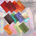 LITMIND 12 Sheets Stained Glass Sheets Variety Pack, 4 x 6 inch Cathedral Glass - Image 2