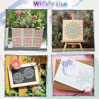 20 Pcs 4x4'' Mandala Stencils for Painting on Wood, Tile Fabric, Reusable - Image 7