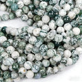 Zenkeeper 116 Pcs Moss Agate Beads by Zenkeeper