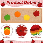Ireer 48 Pcs Large Foam Apple Cutouts 6 Inch Colorful Apple Shapes Bulletin - Image 3