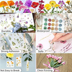 Arme Flower Stickers for Scrapbooking, Floral Sticker, Pressed Flower Sticker - Image 5