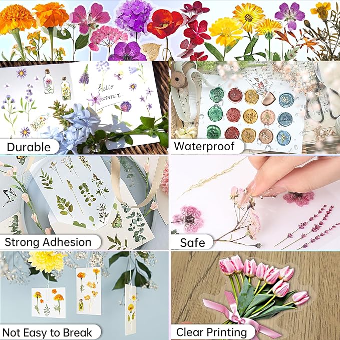 Arme Flower Stickers for Scrapbooking, Floral Sticker, Pressed Flower Sticker - Image 5