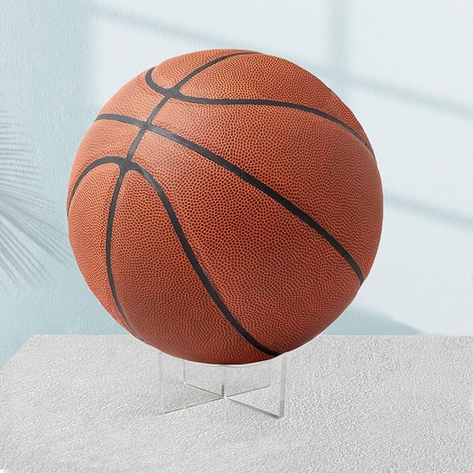 Acrylic Ball Stand Holder, Volleyball Rugby Clear Case Rack - Image 6