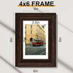 Vittanly 4x6 Picture Frames Set of 2, Ornate Vintage Photo Frame - Image 7