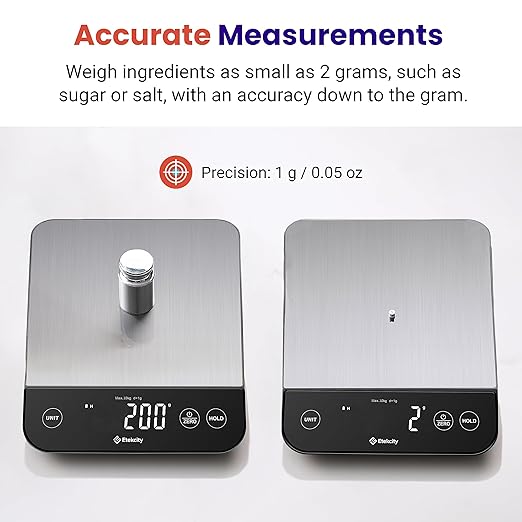 Etekcity 22lb Food Kitchen Scale, USB Rechargeable, IPX6 Waterproof | Digital - Image 5