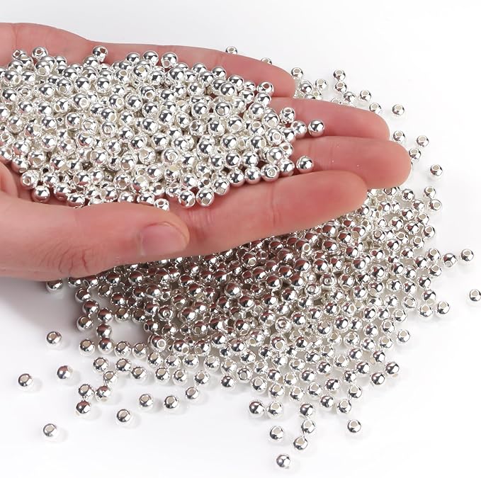 1500pcs Silver 5mm Pearl Beads by chuyau