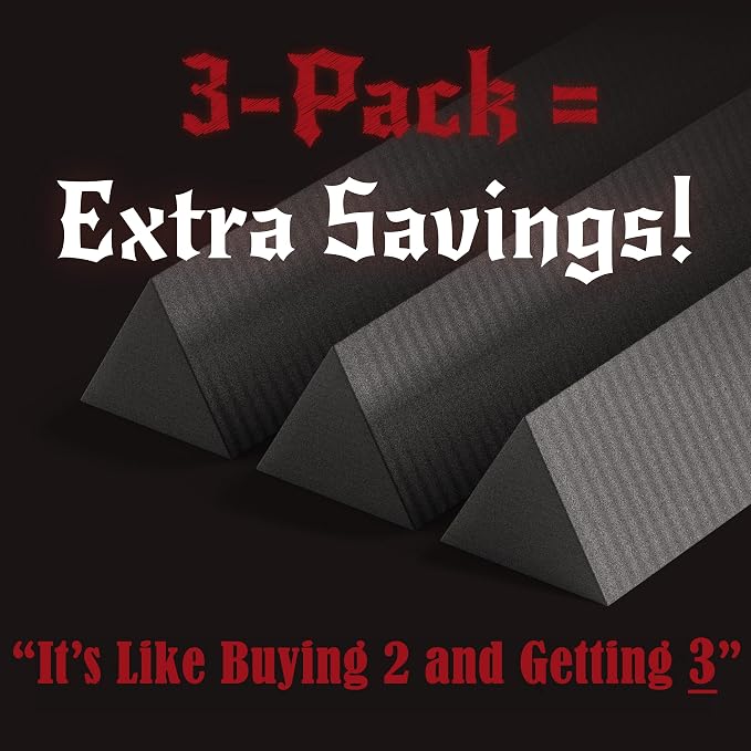 The Foamory's Instant Edge EVA Foam Bevel. Pre Cut Equilateral Triangle 3 Pack - Image 2