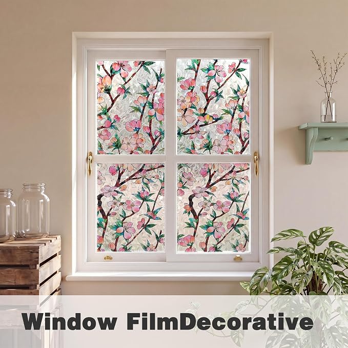 3D Rainbow Window Privacy Film, Decorative Stained Glass Static Cling Window - Image 6