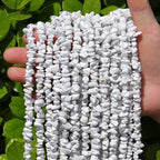 400Pcs 5-8mm Natural White Howlite Chip Stone Beads | Pre-Drilled Irregular - Image 3