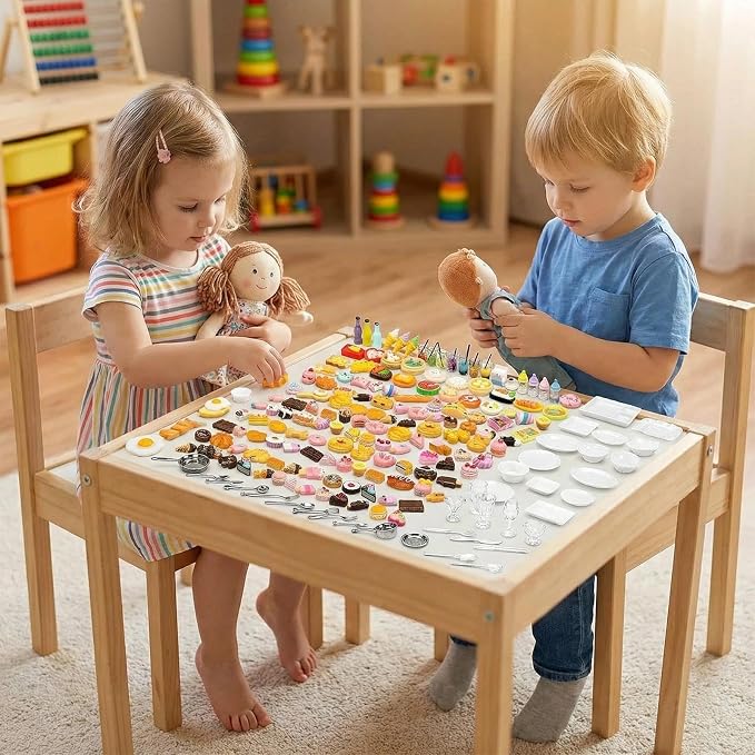 Diinokiy 200Pcs Dollhouse Miniature Food Drinks Bottle Cooking Toys Kitchen - Image 8