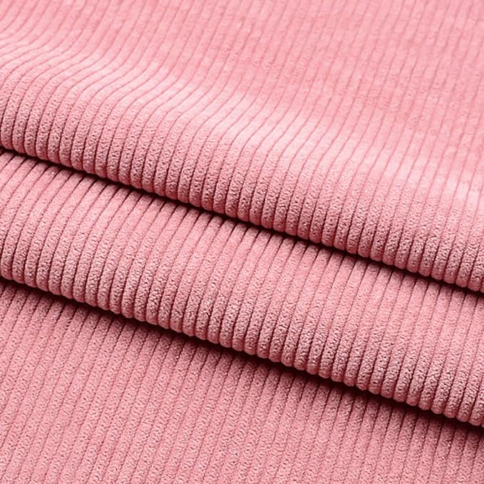 Corduroy Fabric Solid Plain Thick DIY Sewing Crafts Materials Stretch Corduroy by Mintao