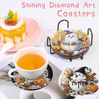 8 PCS Halloween Diamond Art Coasters Kits, Ghost Diamond Painting Coaster | - Image 6