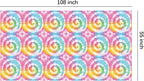 Tie Dye Party Decorations Tablecloth, 55in x 108in - Image 7