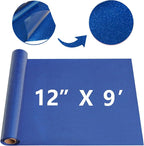 Blue Glitter HTV Heat Transfer Vinyl Rolls12inch by 9feet PU Stretch Iron on - Image 4