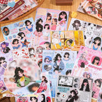 Girl's Japanese Retro Sticker Book, Anime Girl Theme - Image 5
