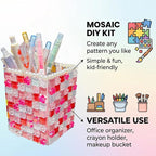 shuielai Mosaic Pen Holder Kit, Acrylic Tile Craft Set Creates Desk Organizer - Image 3