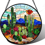 DASTOLL Stained Glass Window Hanging, and Mom 15 in by DASTOLL