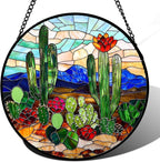 DASTOLL Stained Glass Window Hanging, and Mom 6.3 in by DASTOLL
