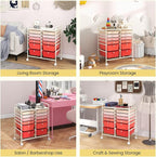 BECOMFORT 12-Drawer Rolling Cart - Image 8