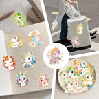 50Pcs Clear Gold Stamp Unicorn Stickers - Image 4