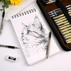 Nicpro 58 PCS Art Drawing Supplies Kit in Leather Case, Art Mechanical Pencil - Image 8