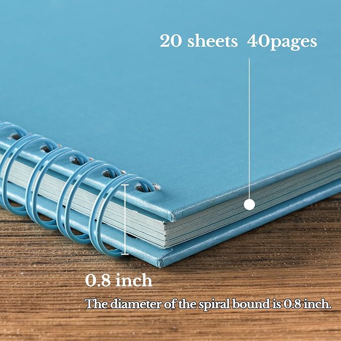 potricher 10 x 10 Inch DIY Scrapbook Album 40 Pages Hardcover Kraft Paper Scrap - Image 4