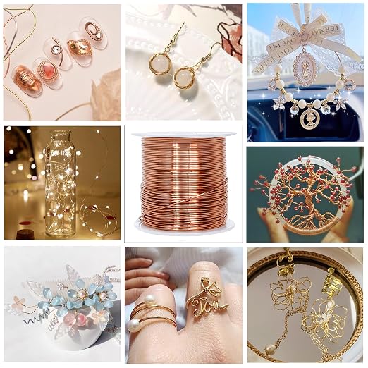 82 Feet Tarnish Resistant Copper Wires 18 Gauge Jewelry Craft Wires Beading Wire - Image 4