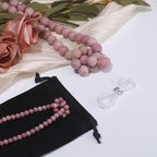 10mm Matte Pink Rhodochrosite Bead, 15-Inch Matte Round Loose Stone Beads - Image 2