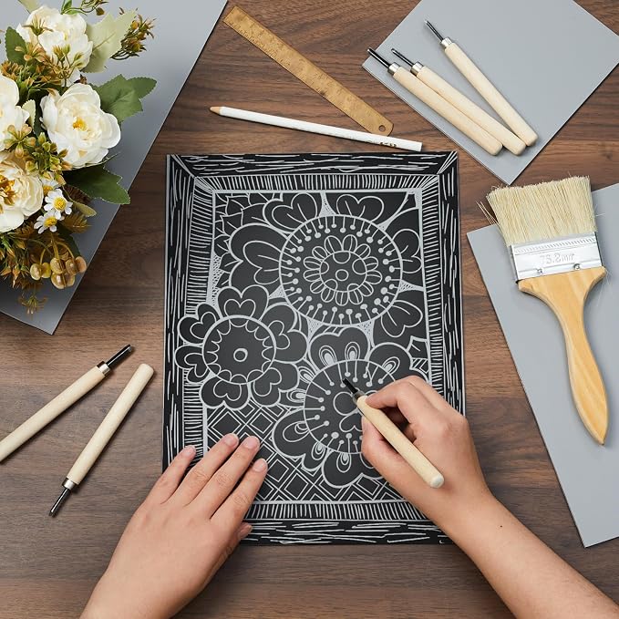 Yeaqee 8 Pcs Mixed Sizes Linoleum Blocks - Image 7