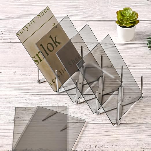 Lesnlok Gray Acrylic Sheets 1/8 inch Thick 3mm 2 Pack 8 x 10 Clear Plexiglass - Image 4