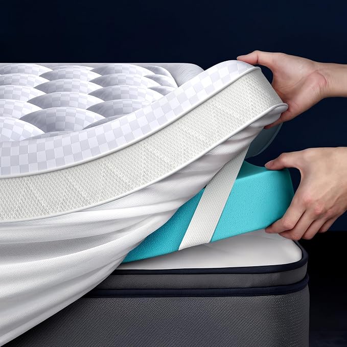 5 Inch Mega Support Memory Foam Twin XL Mattress Topper by Biteany