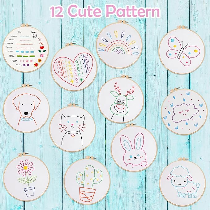 Louise Maelys 12 Pre-Stamped Embroidery Kits - Image 6