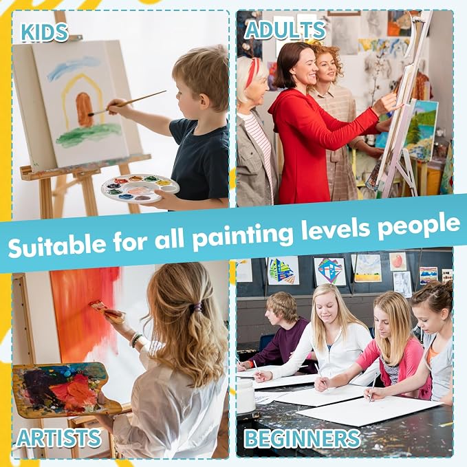 ESRICH 8x10 Canvas for Painting, 12 Pack Canvas Boards for Painting Primed Acid - Image 6